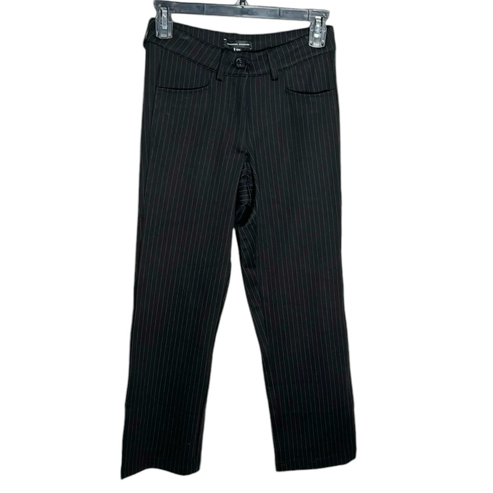 Universal Standard Cigarette Ponte Pants Black Pinstripe size U.S. 0 ( 4XS )
